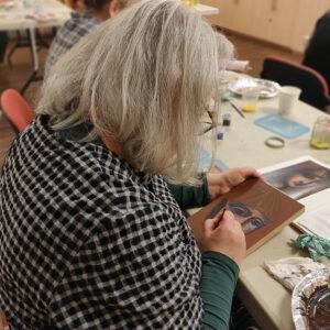 Icon Painting Course in Woodbrooke Quaker Conference Centre.