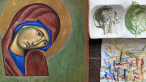 a blog post sharing the 5 things you need if you want to paint an icon