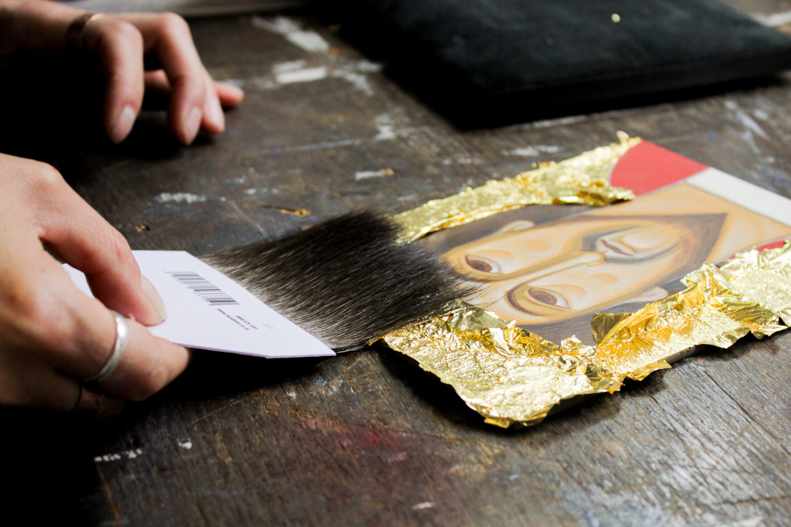 Advanced gold gilding with loose leaf sheets